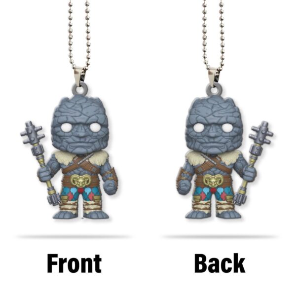 Alternative view of Gearhumans 3D Thor Love And Thunder Korg Custom Car Hanging