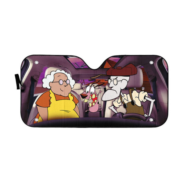 Gearhumans 3D Courage The Cowardly Dog Custom Car Auto Sunshade