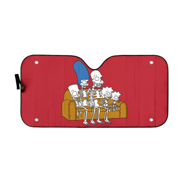 Gearhumans 3D The Simpsons Skeleton Family Custom Car Auto Sunshade