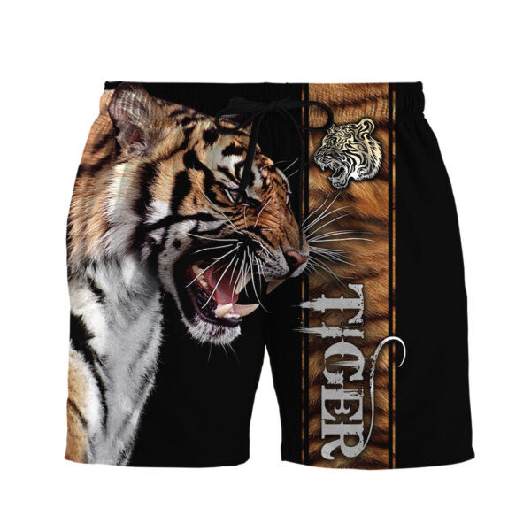 Gearhumans 3D Tiger All Over Printed Custom Beach Short