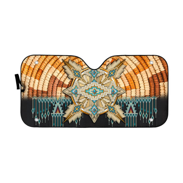 Gearhumans 3D Strong Native American Women Car Auto Sunshade