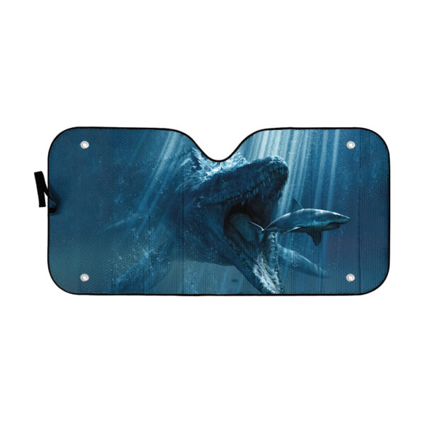 Gearhumans 3D Attack Of The Jurassic Shark Custom Sunshade
