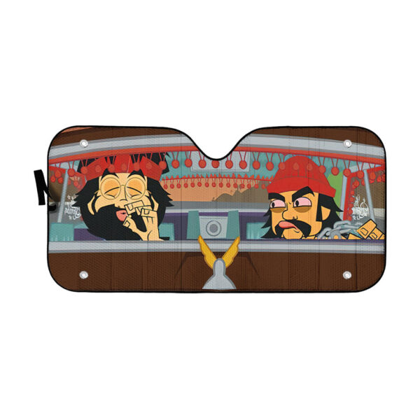 Gearhumans 3D Cheech And Chongs Animation Custom Car Auto Sunshade