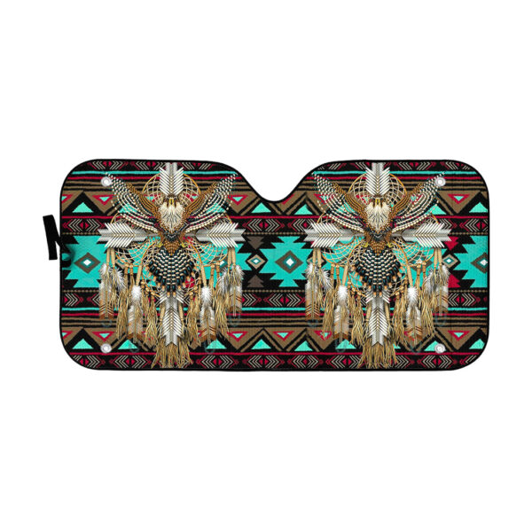 Gearhumans 3D Brown Native America Car Auto Sunshade