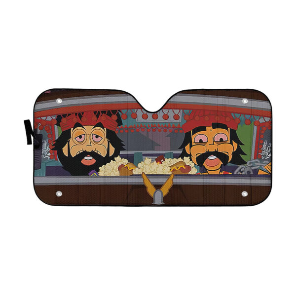 Gearhumans 3D Cheech And Chongs Animation Custom Car Auto Sunshade