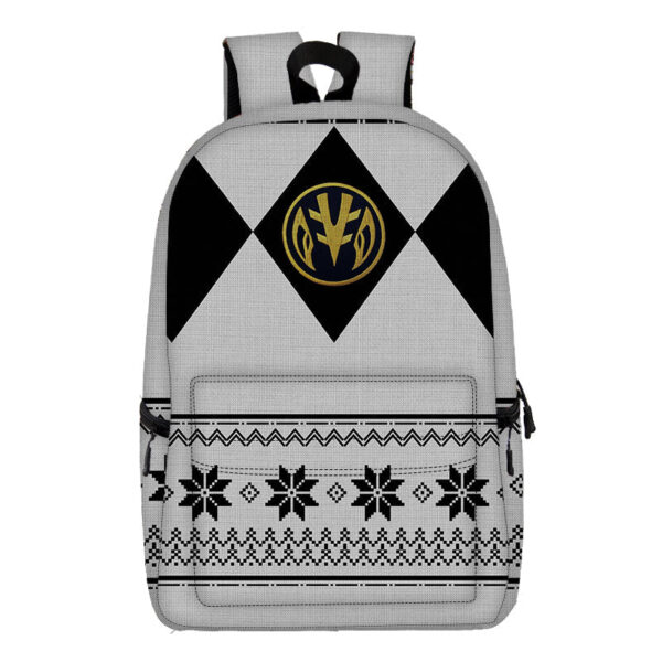 Gearhumans 3D White Mighty Morphin Power Ranger Custom Backpack