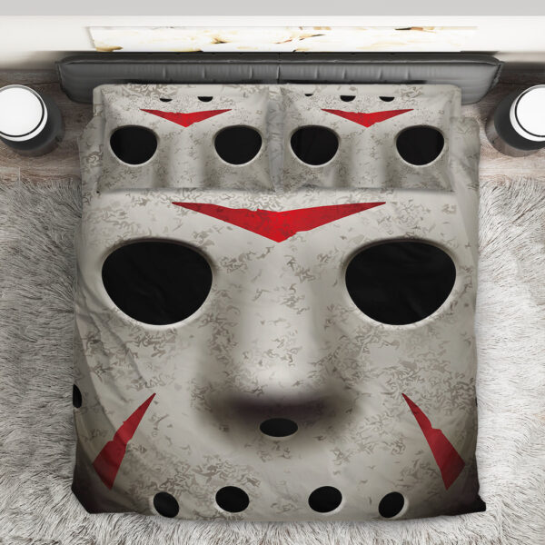 Gearhumans 3D Friday The 13th Jason Voorhees Custom Bedding Set