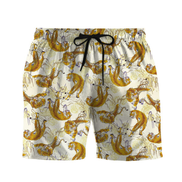 Gearhumans 3D Tiger Fancy Gold Custom Men Shorts