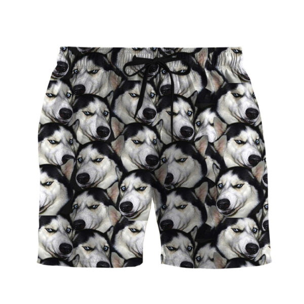 Gearhumans 3D Funny Husky Custom Men Short