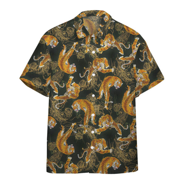 Gearhumans 3D Tiger Fancy Black Custom Hawaii Shirt