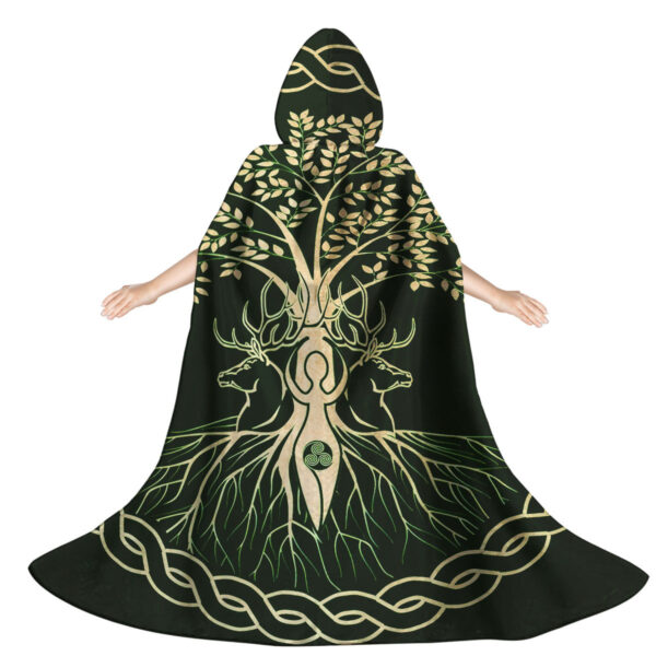 Alternative view of Gearhumans 3D Celtic Goddess Wiccan Custom Hooded Cloak