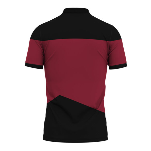 Alternative view of Gearhumans 3D ST The Next Generation Red Custom Polo Shirt