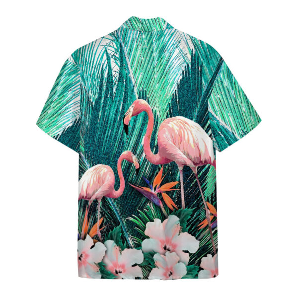 Alternative view of Gearhumans 3D The Beauty Of Flamingo Custom Hawaii Shirt
