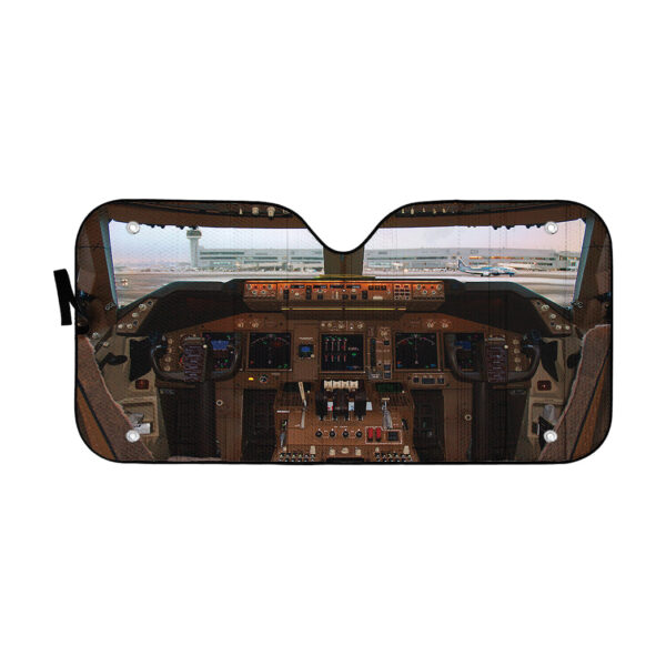 Gearhumans 3D Boeing 747 Airplane Cockpit Custom Car Auto Sunshade