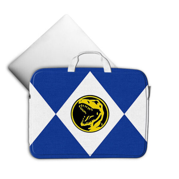 Gearhumans 3D Blue Mighty Morphin Power Ranger Custom Laptop Bag