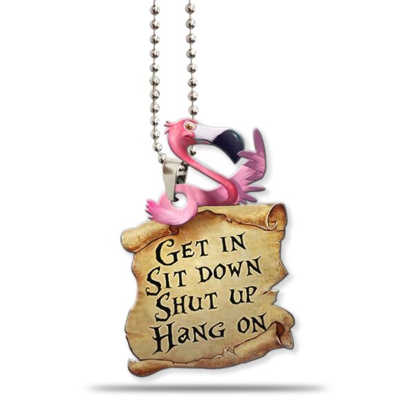 Gearhumans 3D Flamingo Get In Sit Down Custom Car Hanging