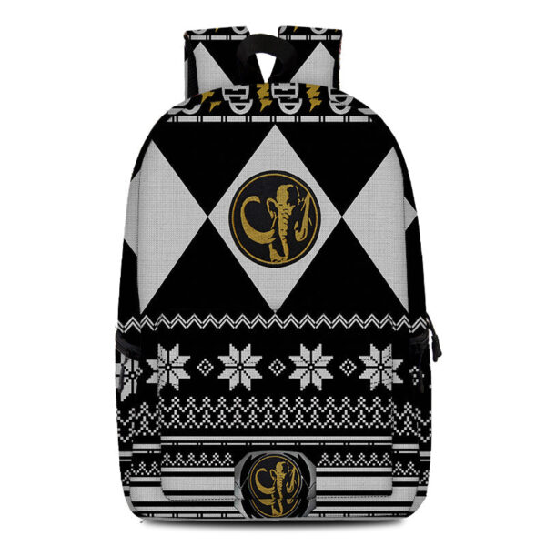 Gearhumans 3D Black Mighty Morphin Power Ranger Custom Backpack