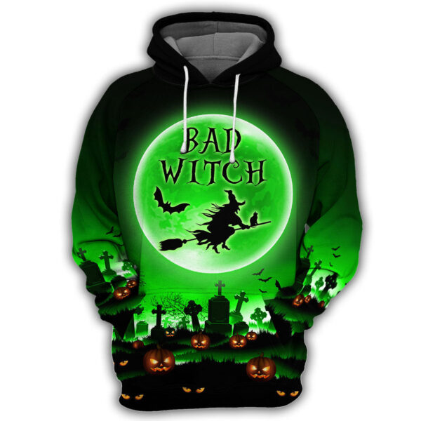 Gearhumans Bad Witch Halloween - 3D All Over Printed Shirt