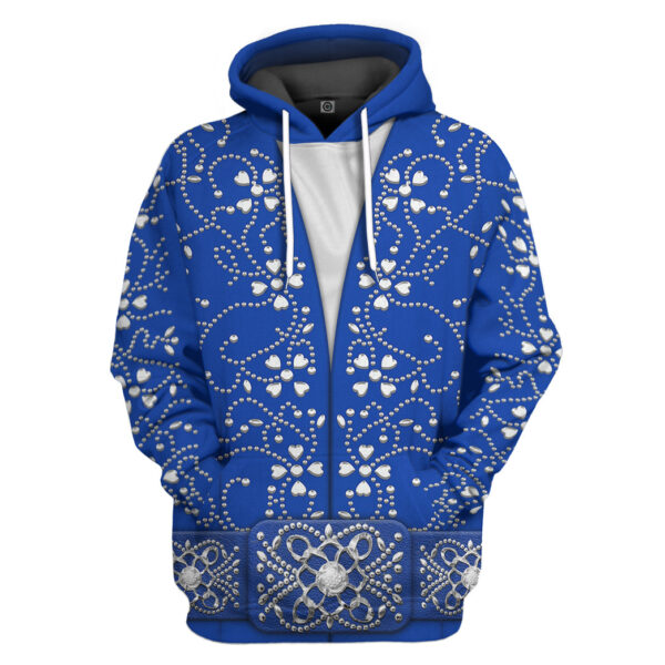 Gearhumans 3D ELV PRL Blue Swirl Jumpsuit Custom Tshirt Hoodie Apparel