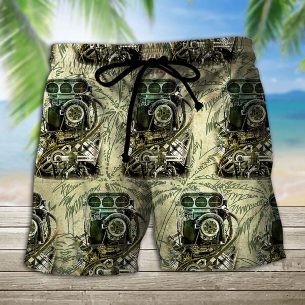 3D Drag Racing Beach Shorts beach shorts Men Shorts S 