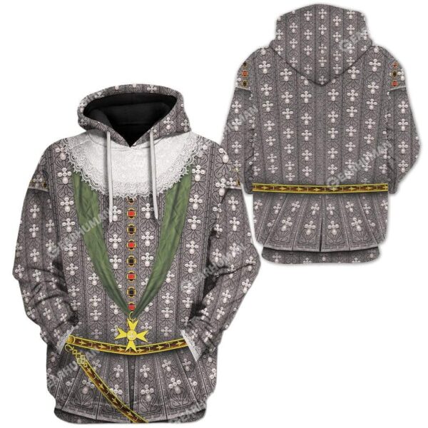 3D Full-Print Henry IV Of France Apparel HD-AT01111916 3D Custom Fleece Hoodies 