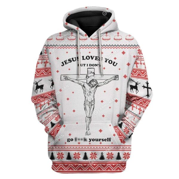 3D Full-Print Ugly Jesus Apparel HD-AT04111903 3D Custom Fleece Hoodies Hoodie S 
