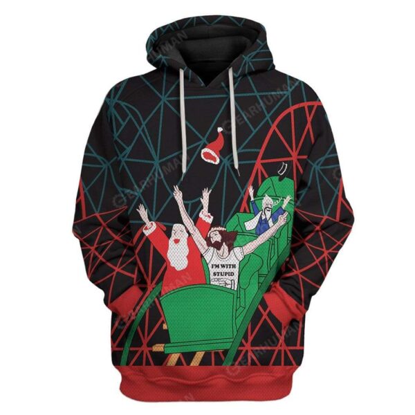 3D Full-Print Ugly Santa And Jesus Apparel HD-AT01111908 3D Custom Fleece Hoodies Hoodie S 