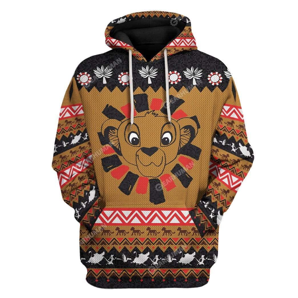 3D Full-Print Ugly Simba Apparel HD-DT04111912 3D Custom Fleece Hoodies Hoodie S