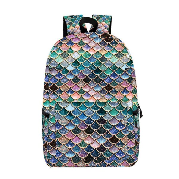 Gearhumans 3D The Most Blue Sparkle Mermaid Tail In The Ocean Custom Backpack