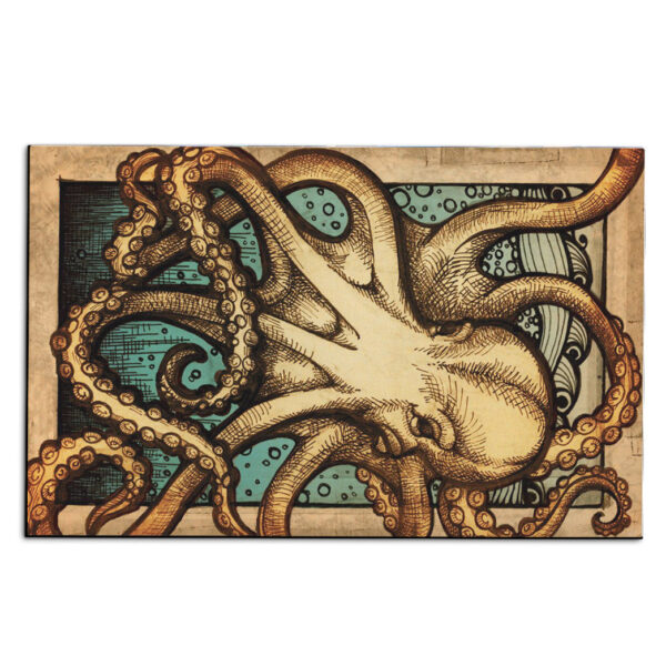 Gearhumans 3D Vintage Octopus Custom Carpet