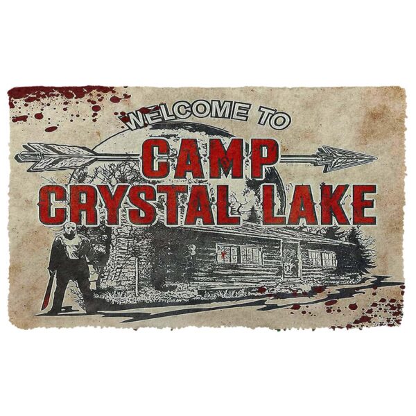 Gearhumans 3D Friday The 13th Welcome To Crystal Lake Custom Doormat
