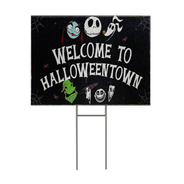Gearhumans 3D Welcome To Halloweentown Custom Yard Sign