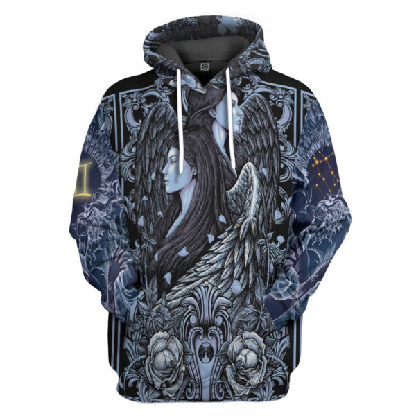 Gearhumans 3D The Dark Side of Gemini Custom Tshirt Hoodie Apparel