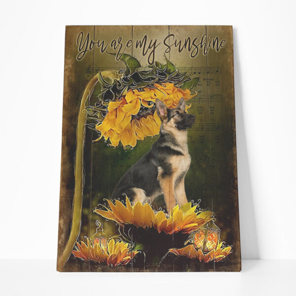 Gearhumans 3D You Are My Sunshine German Shepherd Custom Canvas