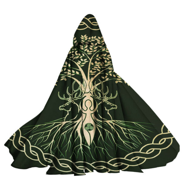 Gearhumans 3D Celtic Goddess Wiccan Custom Hooded Cloak