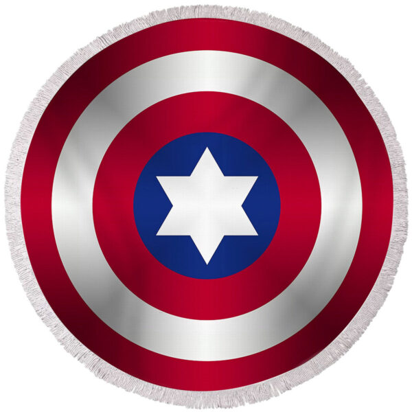 Gearhumans 3D Captain America Shield Custom Round Beach Towel