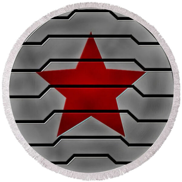 Gearhumans 3D Winter Soldier Custom Round Beach Towel