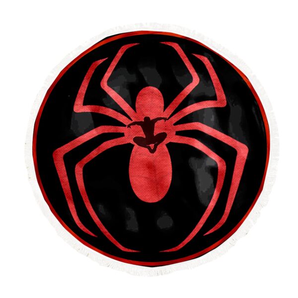 Gearhumans 3D Spider Fan Custom Round Beach Towel