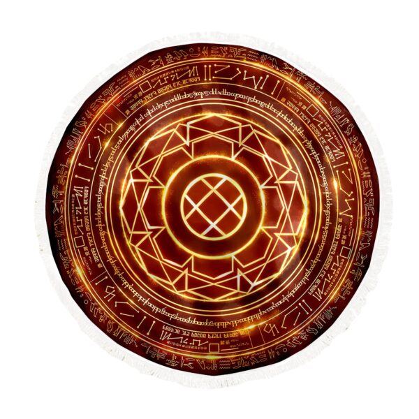 Gearhumans 3D Dr S Yellow Magic Shield Custom Round Beach Towel