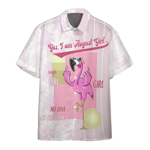 Gearhumans 3D Yes I Am Fabulous Flamingo Birthday Month Birthday Custom Text Hawaii Shirt