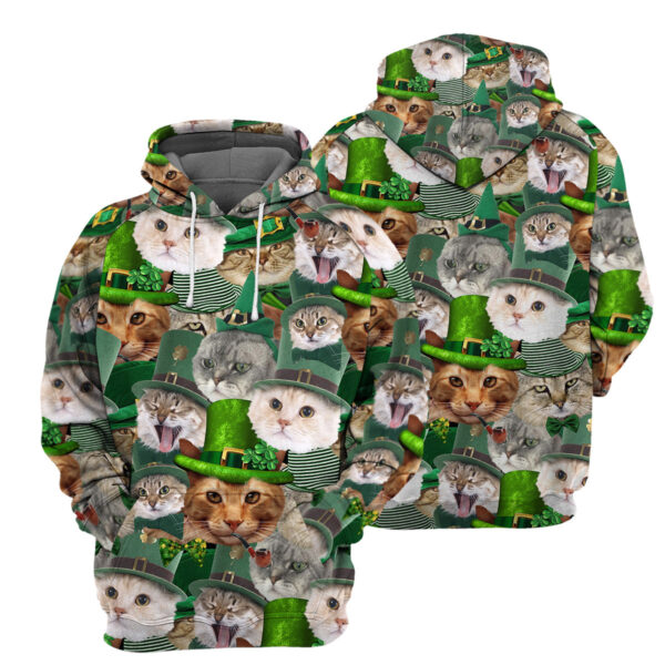 Gearhumans Cat Irish - 3D All Over Printed Shirt