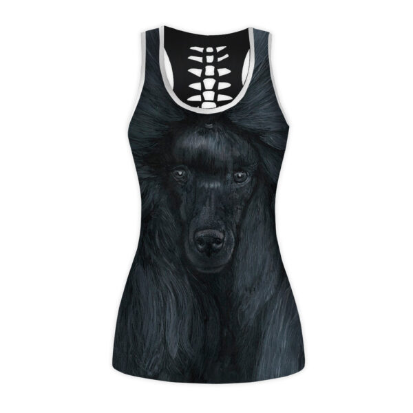 Gearhumans 3D Black Poodle Custom Hollow Camisole
