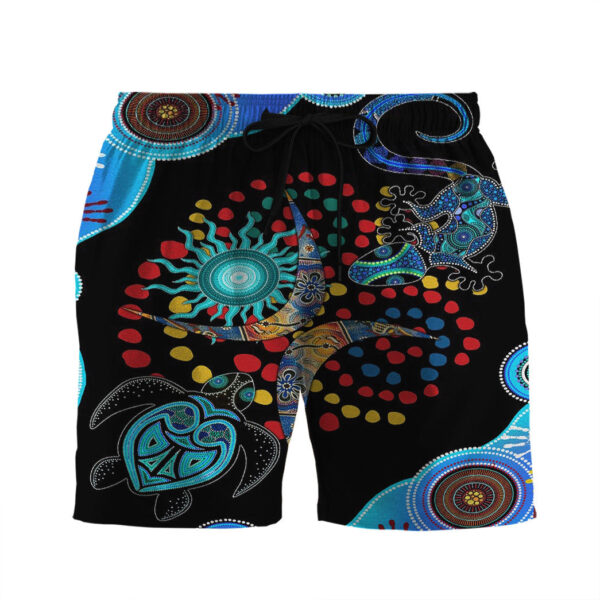 Gearhumans 3D Blue Turtle Lizard Shorts