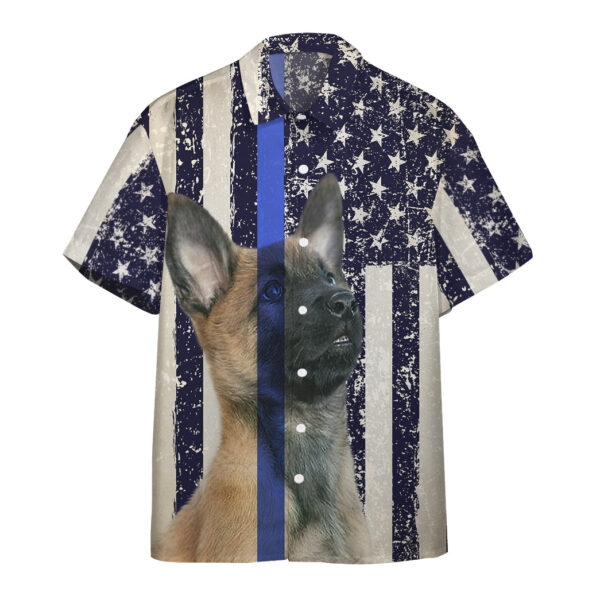 Gearhumans 3D American Police Puppy Hawaii Shirt