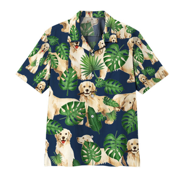 Gearhumans 3D Tropical Golden Retrievers Hawaii Shirt