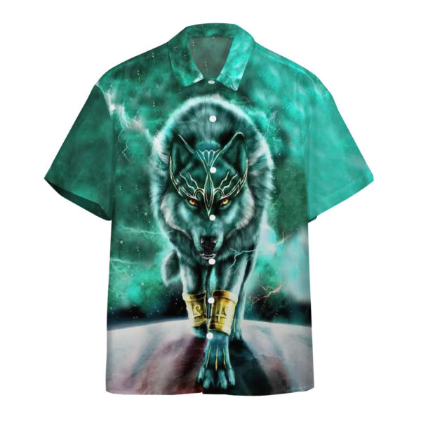 Gearhumans 3D Wolf Of Thunder Custom Hawaii Shirt