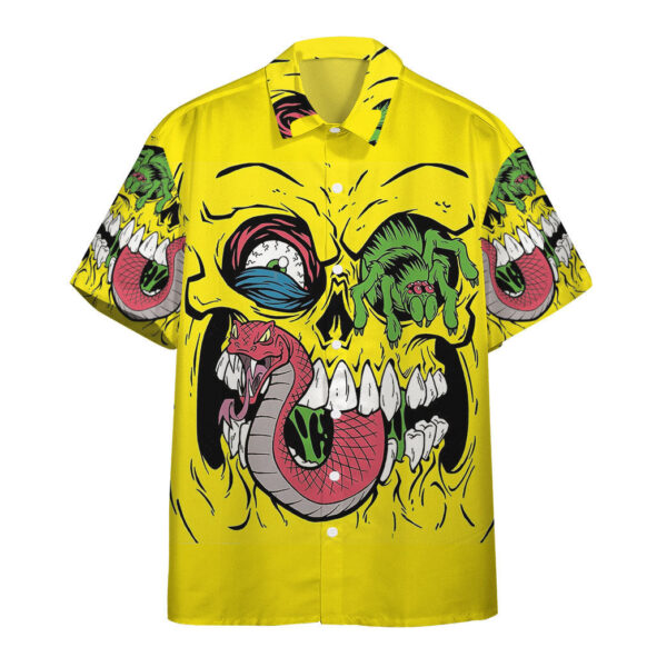 Gearhumans 3D Bone Head Custom Hawaii Shirt