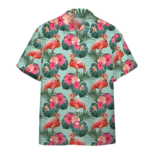 Gearhumans 3D Flamingo Beautiful Summer Floral Custom Hawaii Shirt
