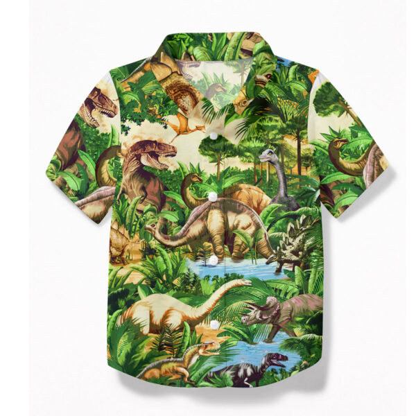 Gearhumans 3D Dinosaur Kid Hawaii Shirt