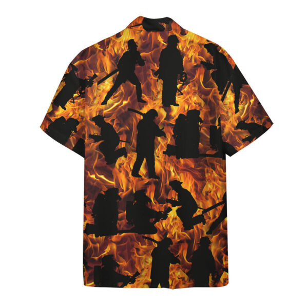 Alternative view of Gearhumans 3D Fire Fighter Hawaii Shirt